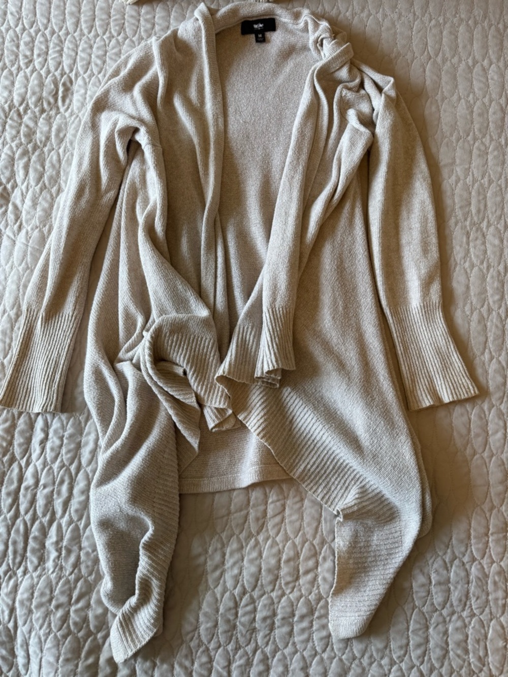 Open-Front Cozy Cardigan Sweater - Cream